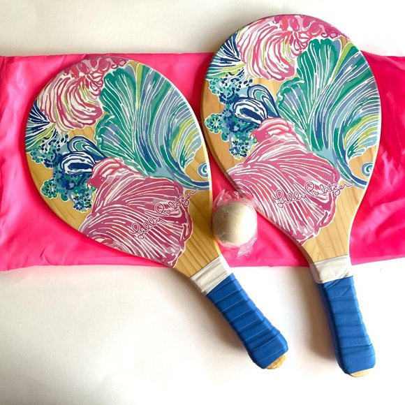 Lilly Pulitzer Paddle Ball set - Picture 1 of 8
